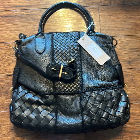 Civico 93 Nadira fine Italian black leather shoulder bag NWT - Picture 5 of 10